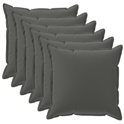 Kussensloop 6 st HOUTEN Antraciet 35 x 35 cm Polyester