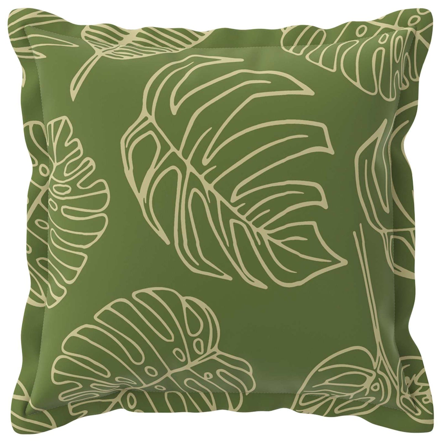 Kussensloop 6 st HOUTEN Bladontwerp 35 x 35 cm Polyester