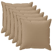 Kussensloop 35x35 cm taupe 6 stuks polyester