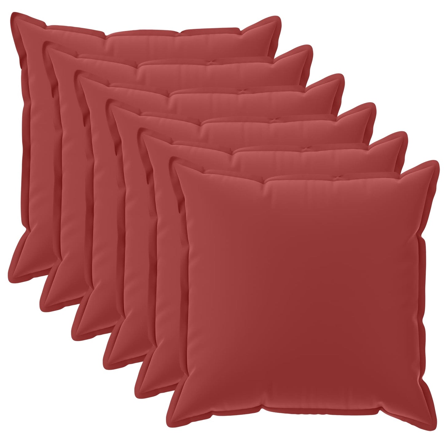 Kussensloop 6 st HOUTEN Wijnrood 35 x 35 cm Polyester