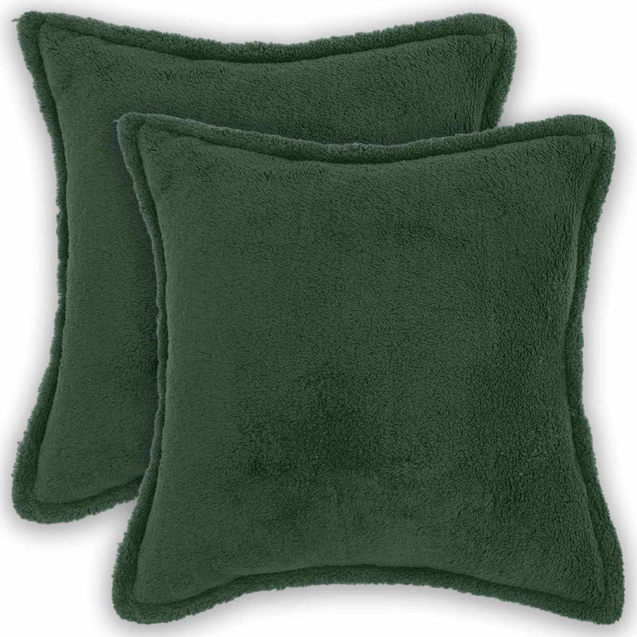 Kussensloop 2 pcs HOUTEN Donkergroen 35 x 35 cm Bouclé
