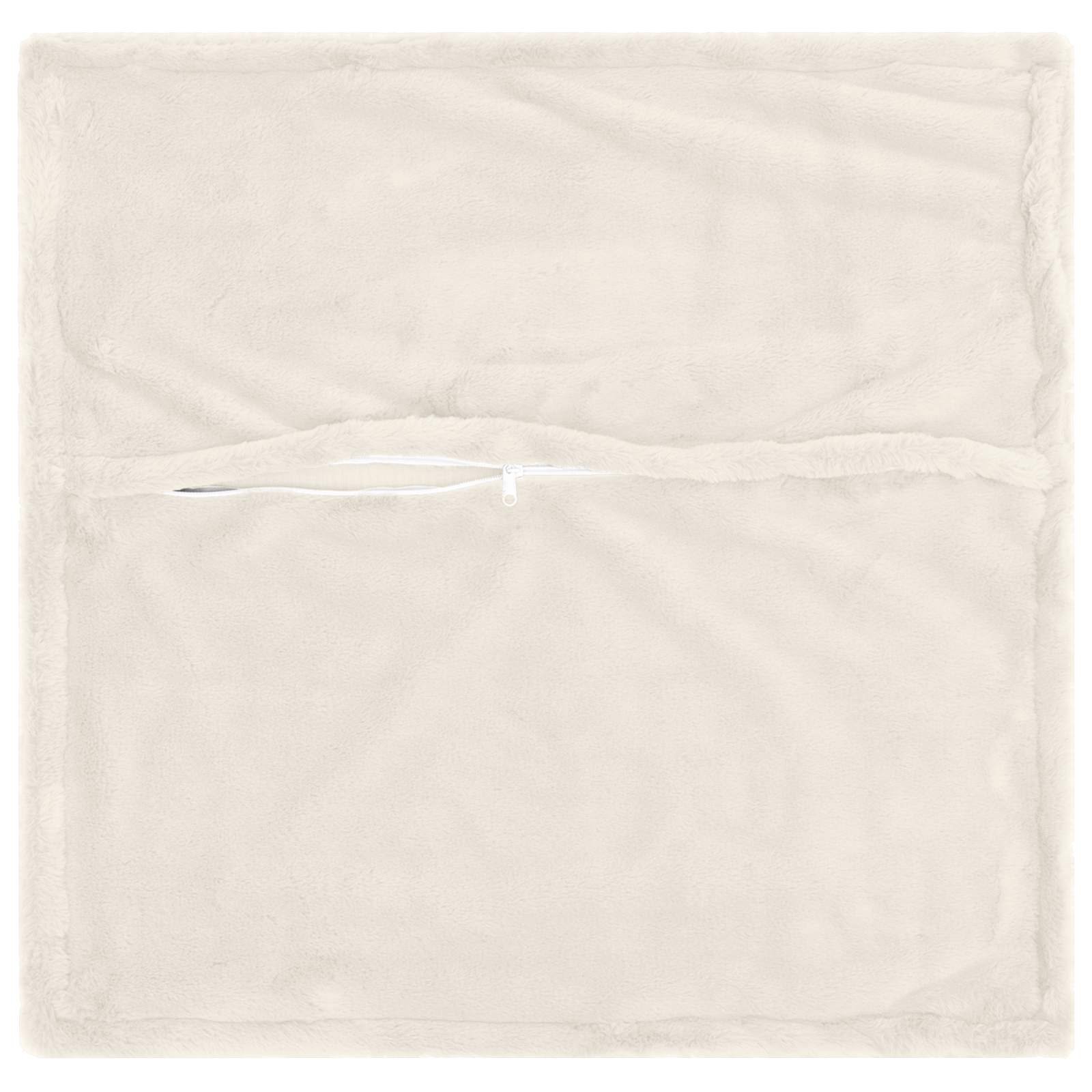 Kussensloop 6 st HOUTEN Wit 35 x 35 cm Nep Konijnenbont
