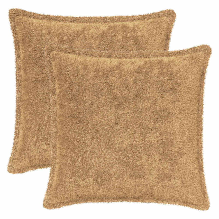 Kussensloop 2 st HOUTEN Taupe 35 x 35 cm Nep Konijnenbont
