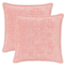 Kussensloop 2 st HOUTEN Roze 35 x 35 cm Nep Konijnenbont