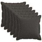 Kussensloop set 6 stuks donkergrijs 40x40 cm