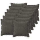 Kussensloop 12 pcs HOUTEN Donkergrijs 40 x 40 cm Fluweel