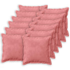 Kussensloop 12 pcs HOUTEN Roze 40 x 40 cm Fluweel