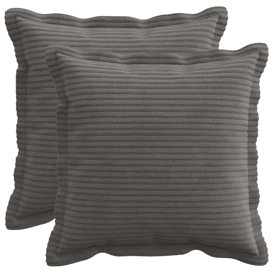 Kussensloop 2 st HOUTEN Donkergrijs 40 x 40 cm corduroy