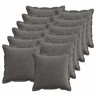Kussensloop 12 st donkergrijs corduroy 40x40 cm
