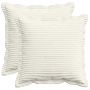 Kussensloop corduroy crème 40x40 cm 2 stuks