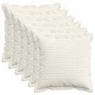Kussensloop 6 st 40x40 cm crème corduroy
