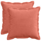 Kussensloop 2 st rood-oranje 40x40 cm corduroy