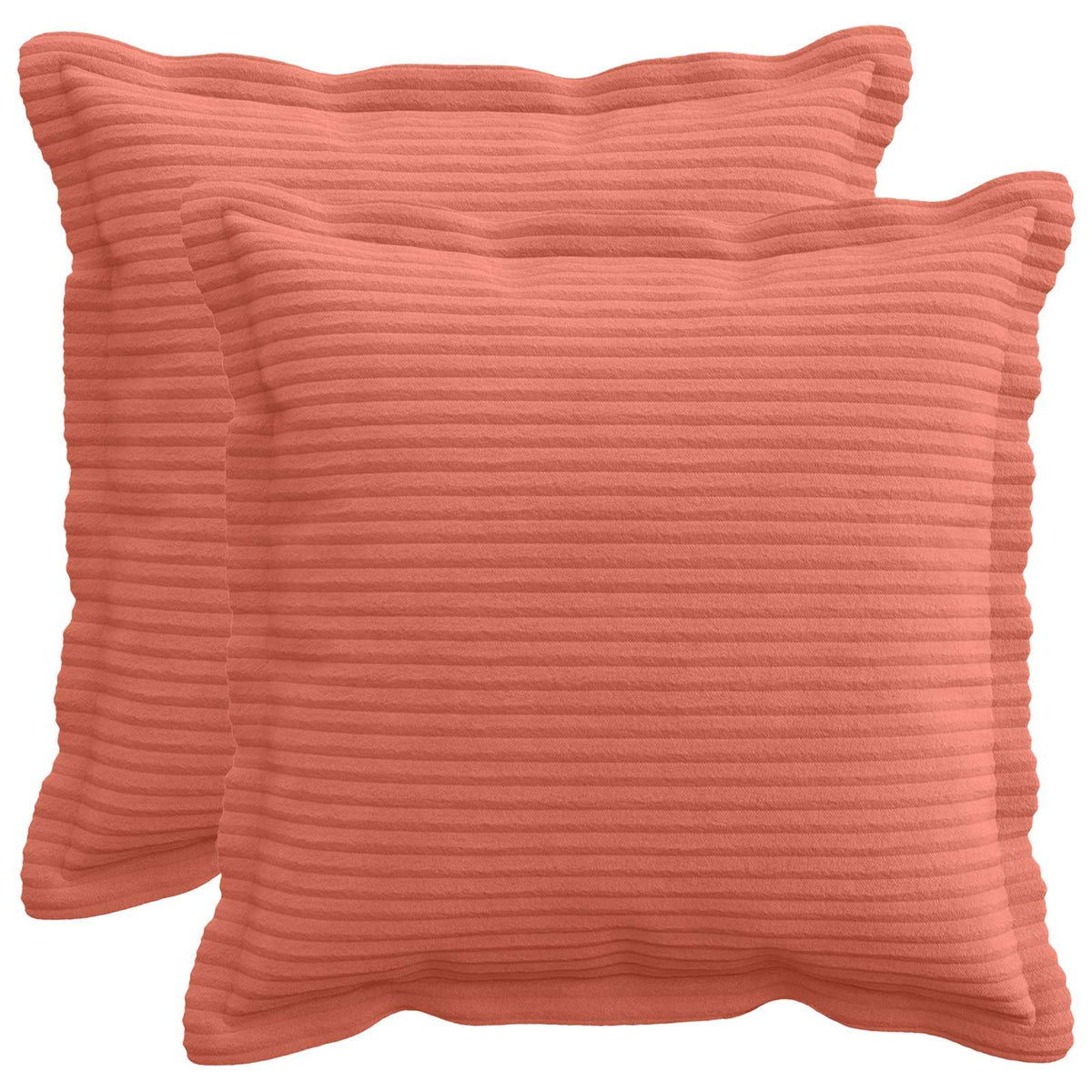 Kussensloop 2 st HOUTEN Rood-oranje 40 x 40 cm corduroy