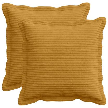 Kussensloop 2 st HOUTEN Geel 40 x 40 cm corduroy