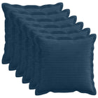 Kussenslopen set 6 st marineblauw 40x40 cm corduroy