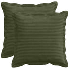Kussensloop 2 st groen corduroy 40x40 cm
