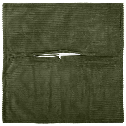 Kussensloop 6 st HOUTEN Groen 40 x 40 cm corduroy