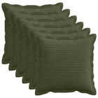 Kussenslopen 6 st groen 40 x 40 cm corduroy
