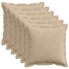 Kussensloop 6 st HOUTEN Taupe 40 x 40 cm corduroy