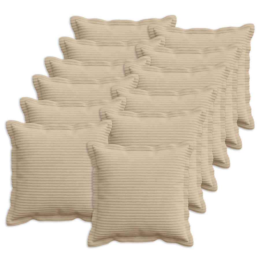 Kussensloop 12 st HOUTEN Taupe 40 x 40 cm corduroy