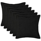 Kussensloop 40x40 cm zwart bouclé set 6 stuks