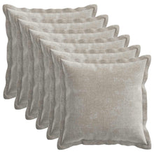 Kussensloop 6 st HOUTEN Lichtgrijs 40 x 40 cm Chenille Stof