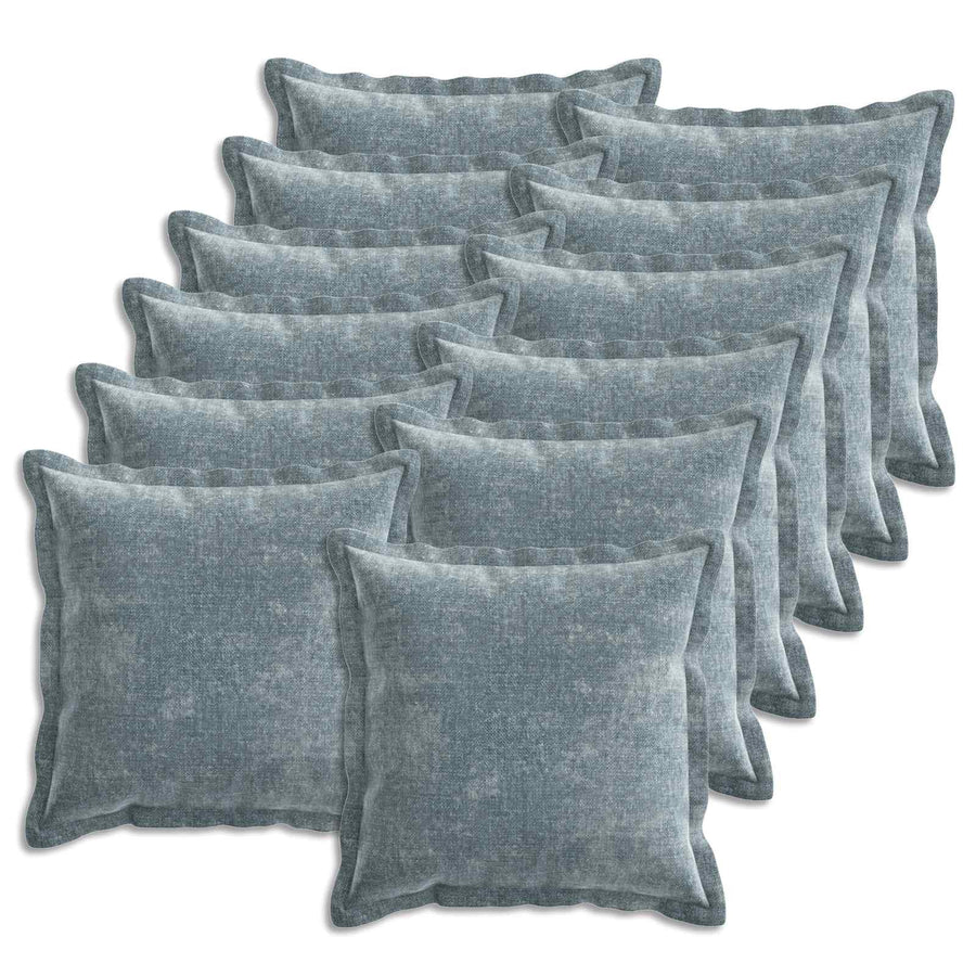 Kussensloop 12 st HOUTEN Lichtblauw 40 x 40 cm Chenille Stof