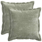 Kussensloop 2 st 40x40 cm groen chenille