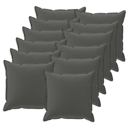 Kussensloop 12 st HOUTEN Antraciet 40 x 40 cm Polyester