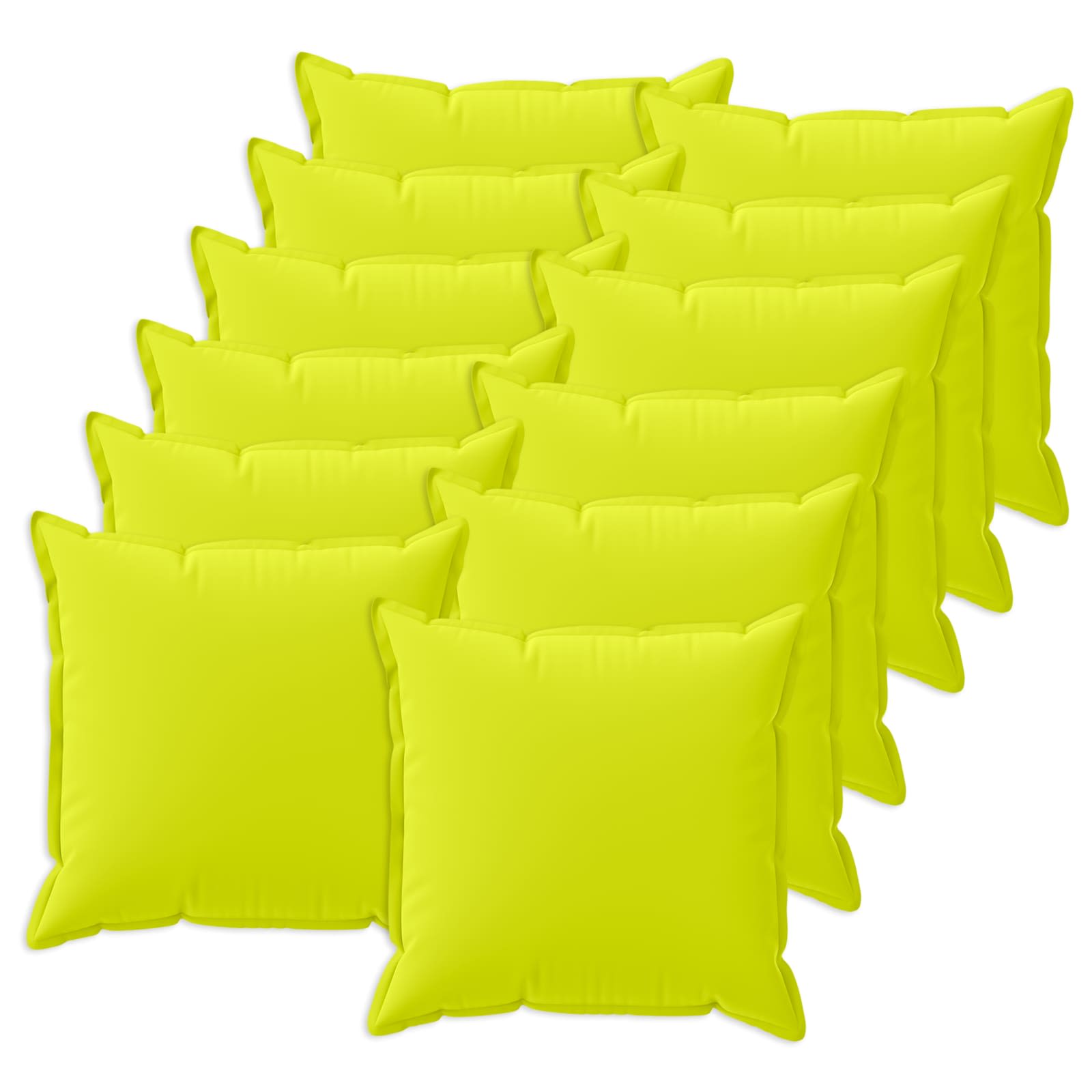 Kussensloop 12 st HOUTEN Helder groen 40 x 40 cm Polyester