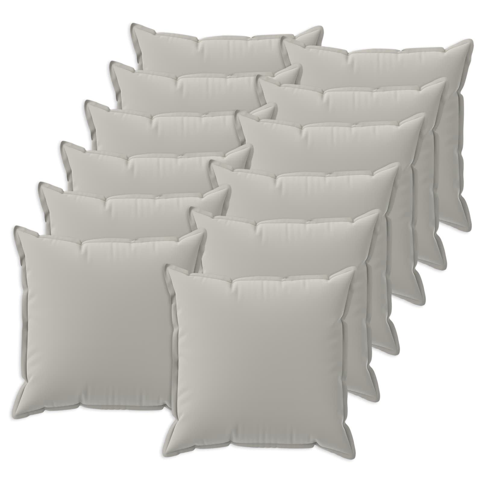 Kussensloop 12 st HOUTEN Grijs 40 x 40 cm Polyester