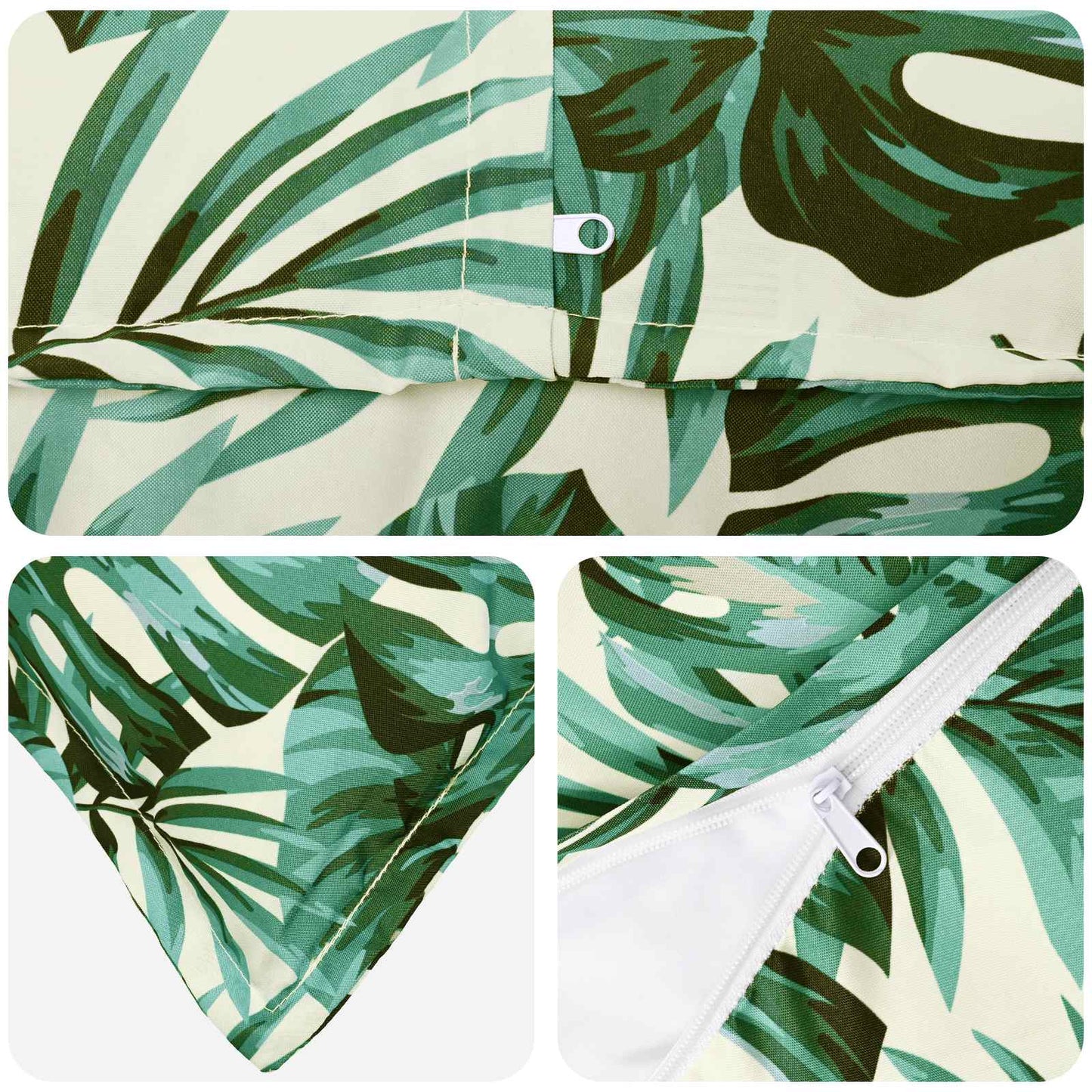 Kussensloop 6 st HOUTEN Bladpatroon 40 x 40 cm Polyester