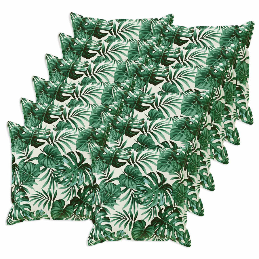 Kussensloop 12 st HOUTEN Bladpatroon 40 x 40 cm Polyester