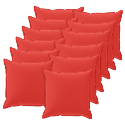 Kussensloop 12 st HOUTEN Rood 40 x 40 cm Polyester