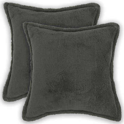 Kussensloop 2 pcs HOUTEN Donkergrijs 40 x 40 cm Bouclé