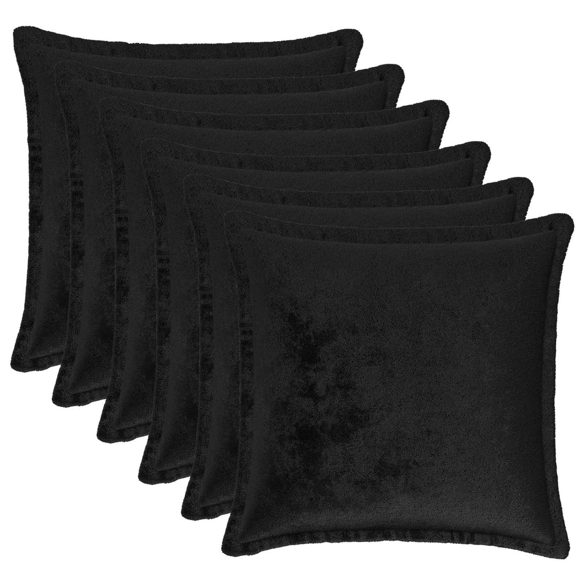 Kussensloop 6 pcs HOUTEN Zwart 40 x 40 cm Flanel