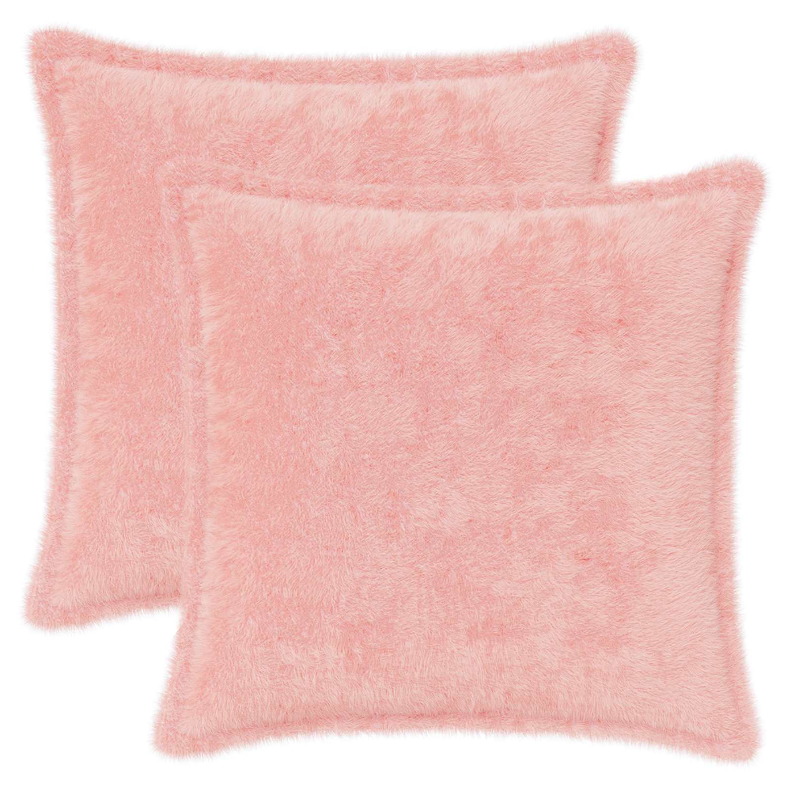 Kussensloop 2 st HOUTEN Roze 40 x 40 cm Nep Konijnenbont