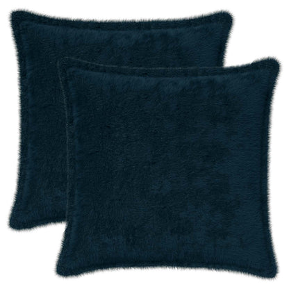 Kussensloop 2 st HOUTEN Marineblauw 40 x 40 cm Nep Konijnenbont