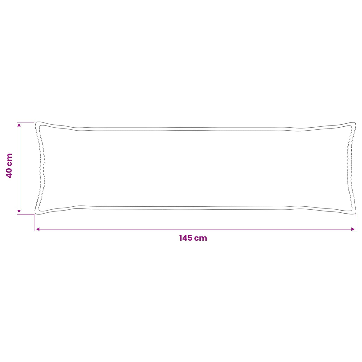 Kussensloop 2 st HOUTEN Antraciet 40 x 145 cm corduroy