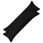 Kussensloop 2 stuks zwart 40 x 145 cm bouclé