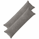 Kussensloop set 2 st donkergrijs 40x145 cm chenille