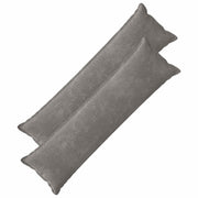 Kussensloop set 2 st donkergrijs 40x145 cm chenille