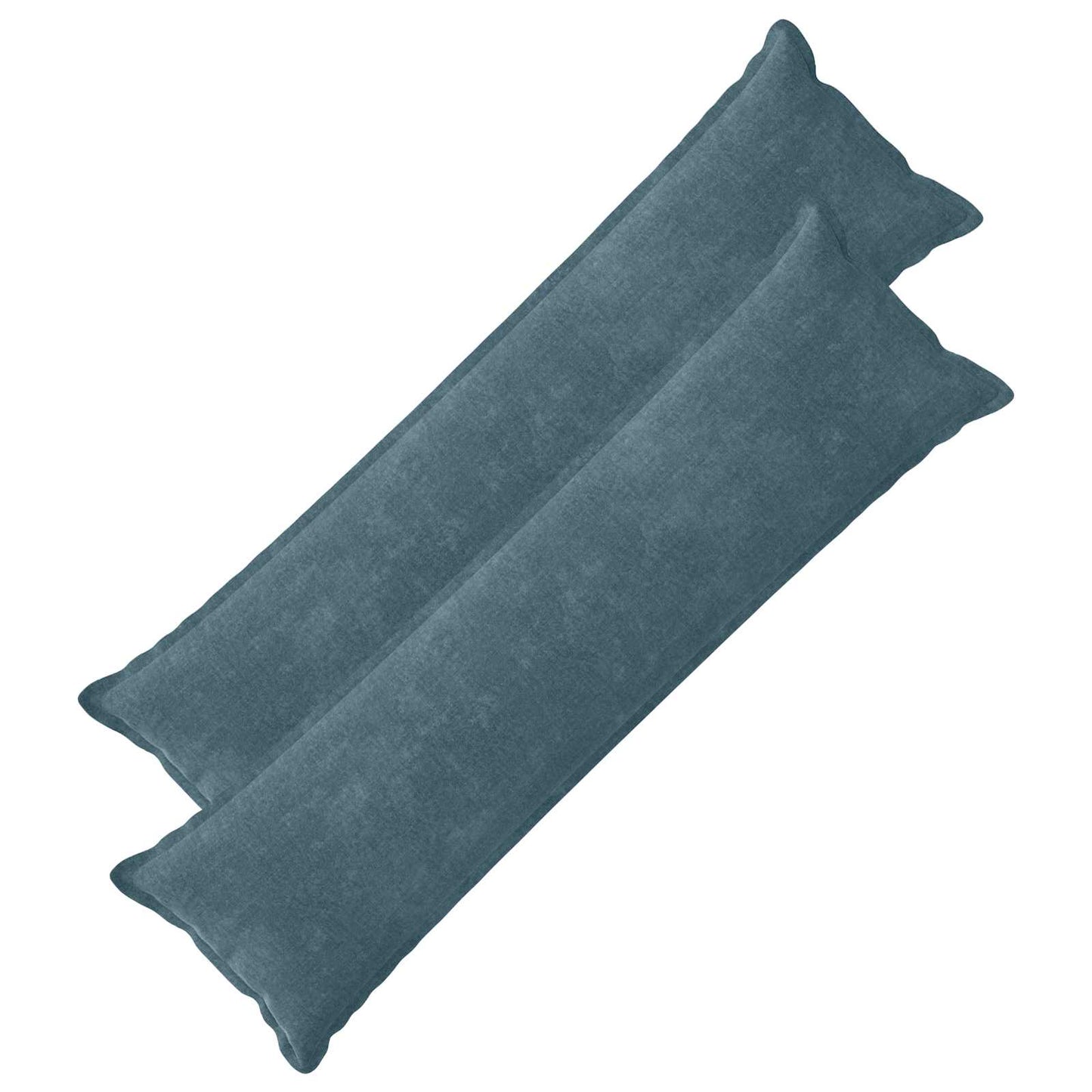 Kussensloop 2 st HOUTEN Blauw 40 x 145 cm Chenille Stof