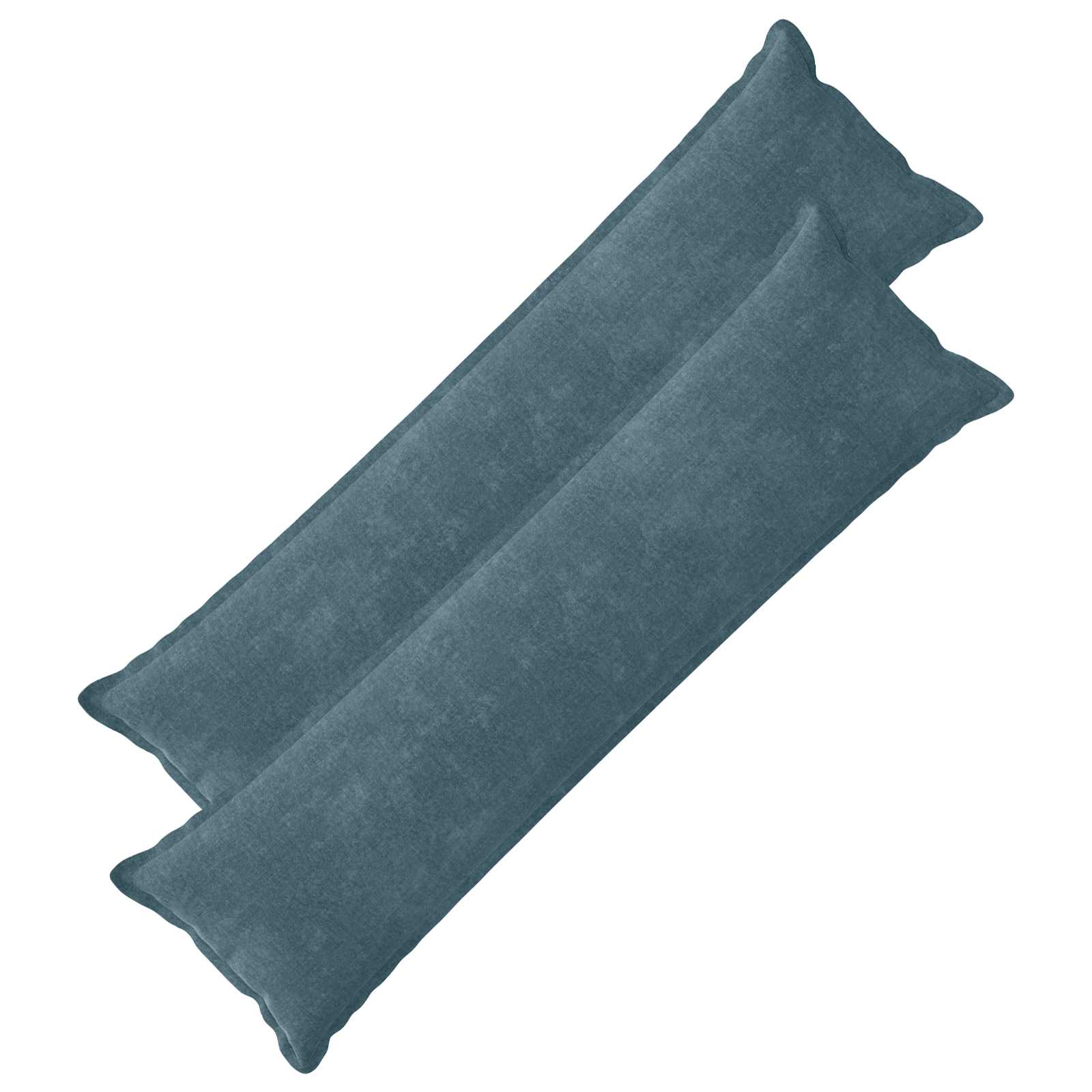 Kussensloop 2 st HOUTEN Blauw 40 x 145 cm Chenille Stof