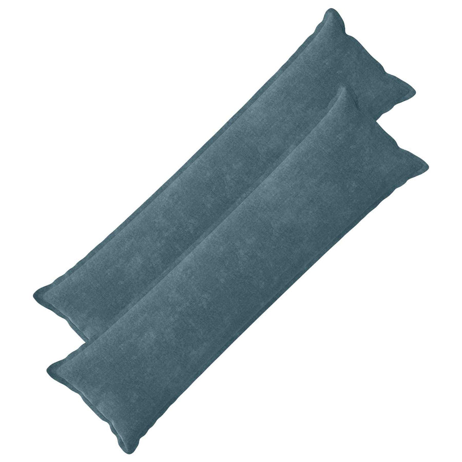 Kussensloop 2 st HOUTEN Blauw 40 x 145 cm Chenille Stof