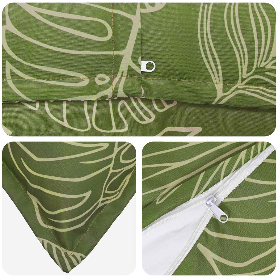 Kussensloop 2 st HOUTEN Bladontwerp 40 x 145 cm Polyester