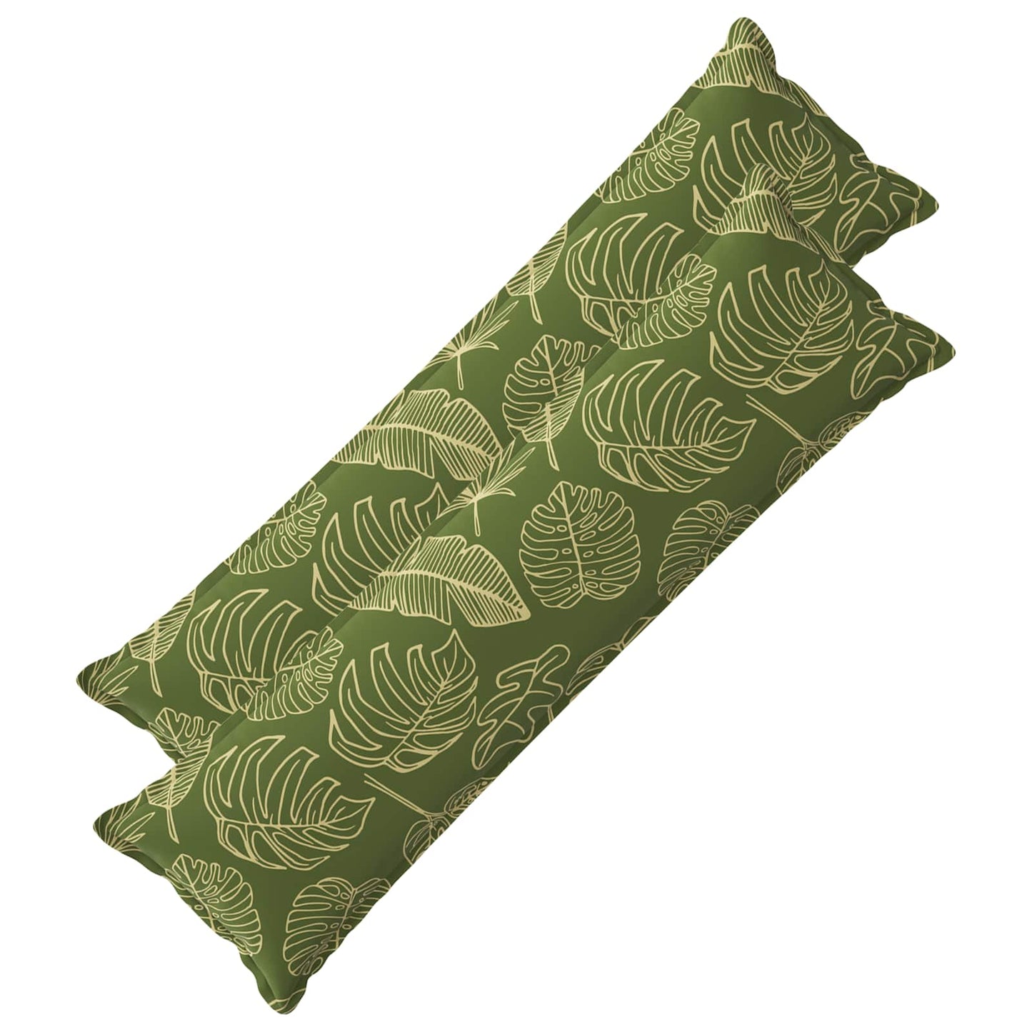 Kussensloop 2 st HOUTEN Bladontwerp 40 x 145 cm Polyester