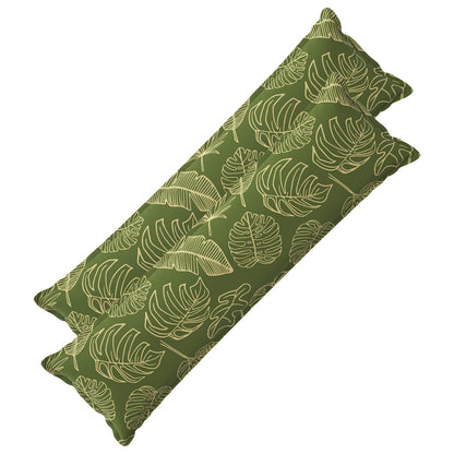 Kussensloop 2 st HOUTEN Bladontwerp 40 x 145 cm Polyester