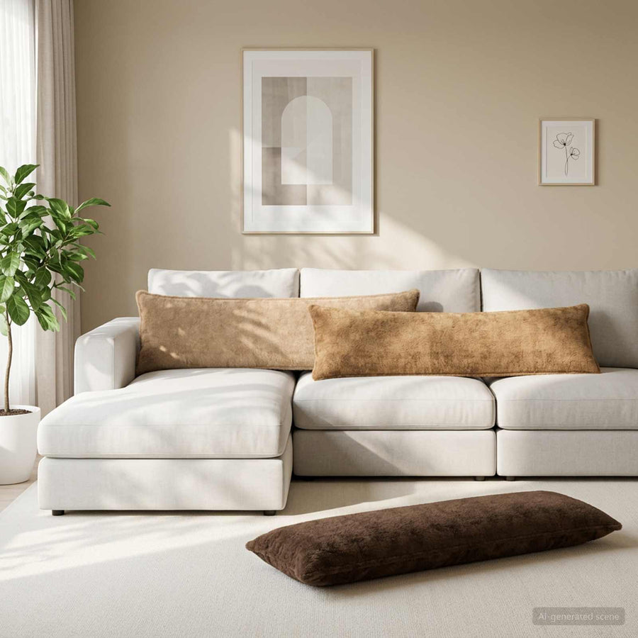 Kussensloop 2 st HOUTEN Licht Bruin 40 x 145 cm