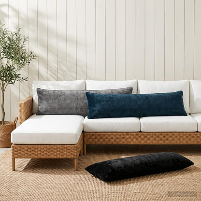Kussensloop 2 st HOUTEN Marineblauw 40 x 145 cm
